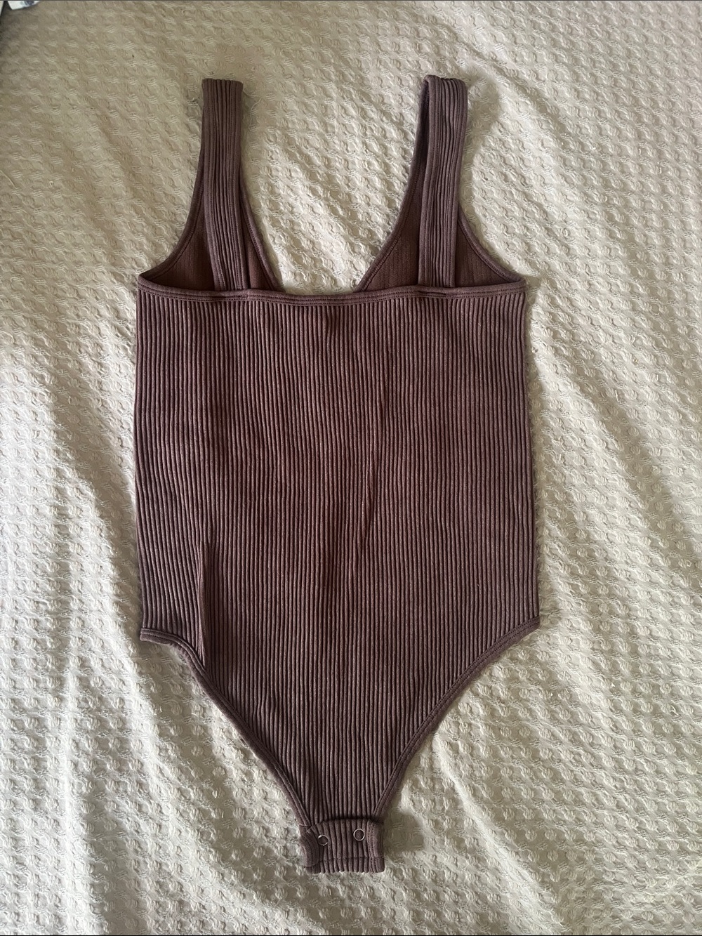 Set of 3 Ribbed Tank Bodysuit Tank in Brown, Taupe & White - Womens - Picture 7 of 8